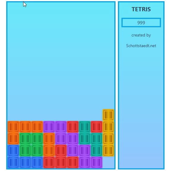 Pure CSS TETRIS Animation